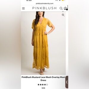 Pinkblush gold maxi dress